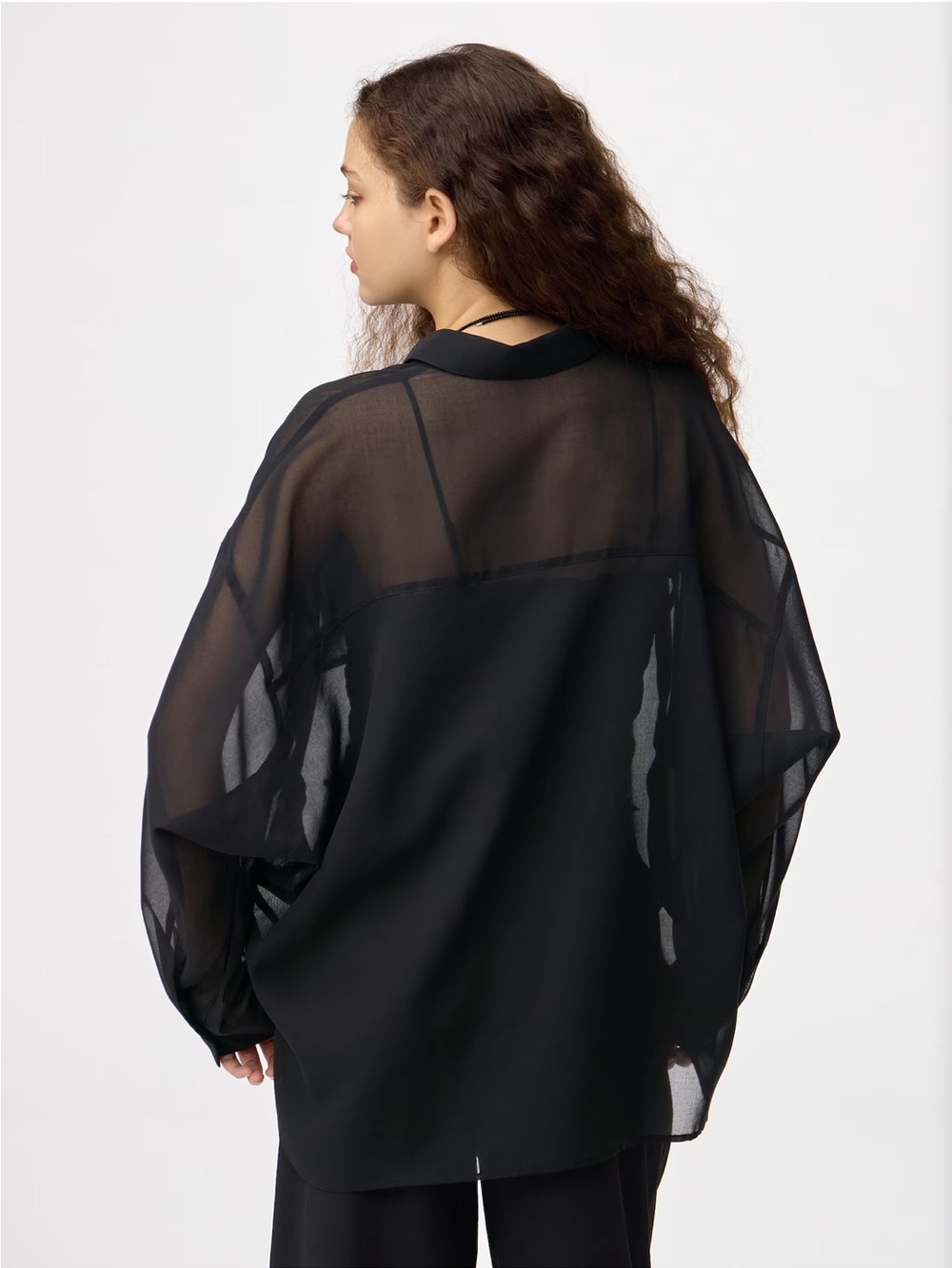 GU Sheer Dolman Sleeve Shirt